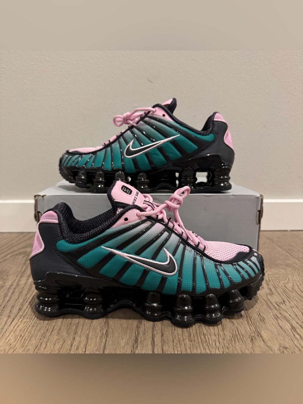 Nike Shox TL Watermelon Pink Teal Black